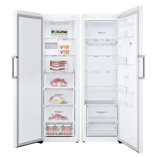 یخچال فریزر دو قلو ال جی 40 فوت سفید B414 – F411